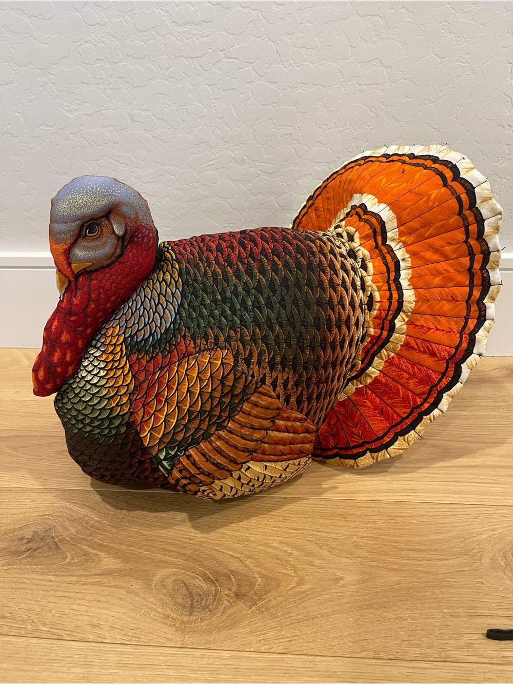 Patty Reed plush and weighted Turkey Table Top Accent - Vibrant Multicolor